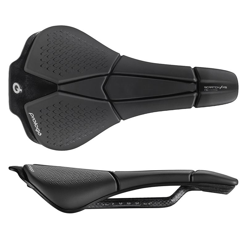 Prologo Scratch M5 Saddle, 250mm x 140mm, Nack Rail, Hard Black