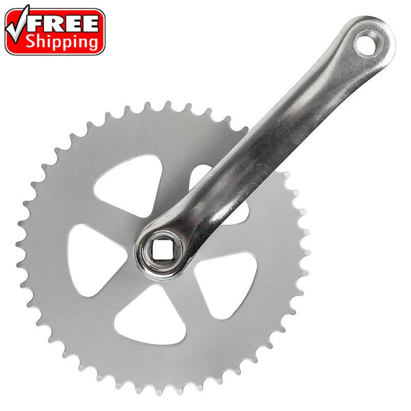 Sunlite Alloy Single Speed Crankset, 170mm x 44 (3/32), 113 JIS SQR TPR, Silver