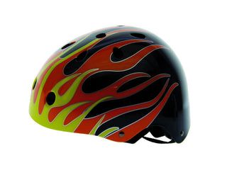 Ventura Black Flames Freestyle Helmet L (58-61 cm)